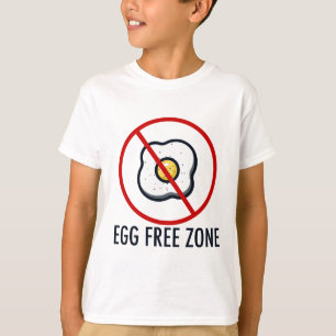 T-shirt Zone sans oeuf Aliments Allergie Sensibilisation e