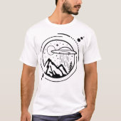T-shirt Zone simple 51 Graphique d'art minimal Ufo Tattoo  (Devant)