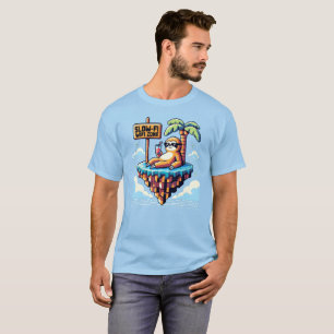 T-shirt Zone WiFi Lente - Drôle Pixel Art Sloth Vacation