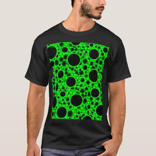T-shirt Zones de bulles spatiales - Vert (Devant)