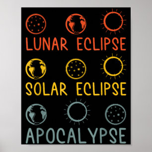 T-shirt Zonne- Maansverduistering Apocalyps Hemels Poster
