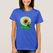 T-shirt - Zonnebloem in cirkel (Voorkant)