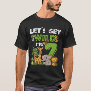 T-shirt Zoo 7 Ans Anniversaire Safari Jungle Animal 7E