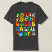 T-shirt Zoo Animal Alphabet Chemise ABC Apprendre pour les (Design devant)