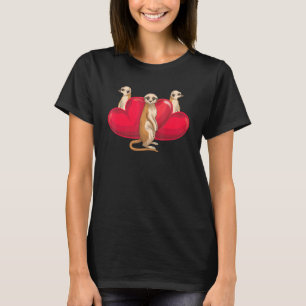 T-shirt Zoo Animal Heart Cute Africa Meerkat