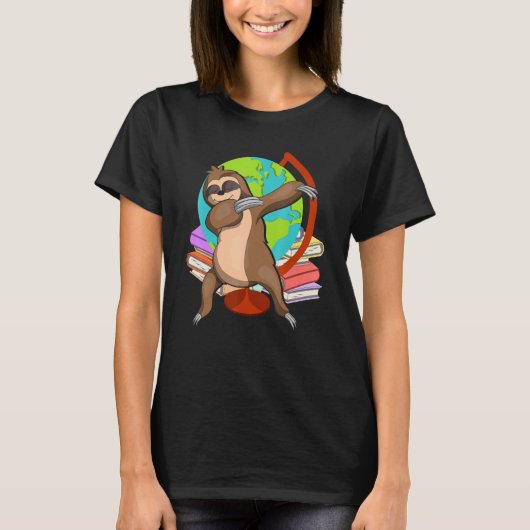 T-shirt Zoo Animal Kids School Student Dabbing Sloth (Devant)