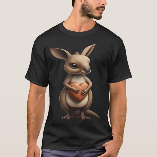 T-shirt Zoo Animals For Children Cute Kangaroo Australia C (Devant)