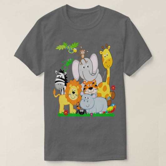 T-shirt Zoo Animaux Chemise Faune Fête Anniversaire Une Jo (Design devant)