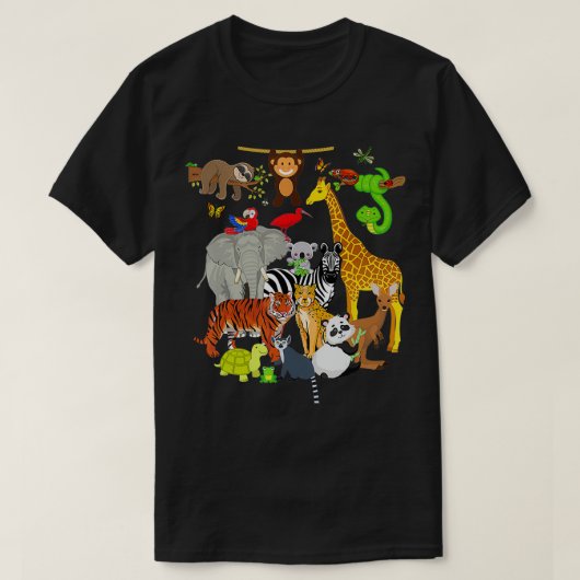T-shirt Zoo Animaux Faune Fête d'anniversaire Zoo Day 26 A (Design devant)