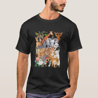 T-shirt Zoo Animaux Faune Fête d'anniversaire Zoo Day 36 A