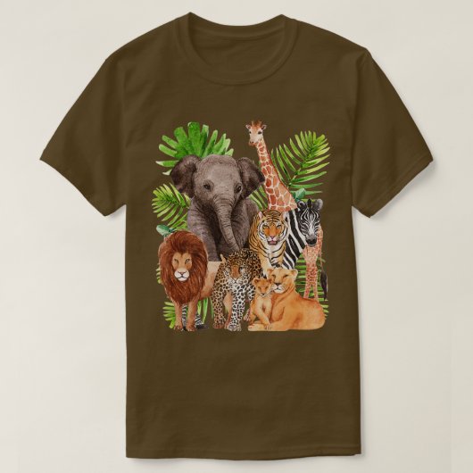 T-shirt Zoo Animaux Safari Jungle Animaux Journée Au Zoo (Design devant)