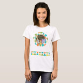 T-shirt Zoo Animaux sur Jacquard coloré (Devant entier)