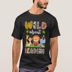 T-shirt Zoo Animaux Wild À propos Lecture Livres Lecteur L