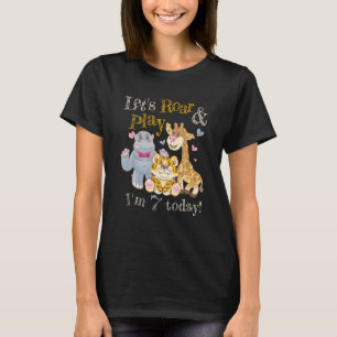 T-shirt Zoo Animaux Zookeeper Outfit 7e fête d'anniversair