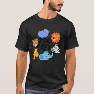 T-shirt Zoo Crew heureux Anniversaire mignon thème présent