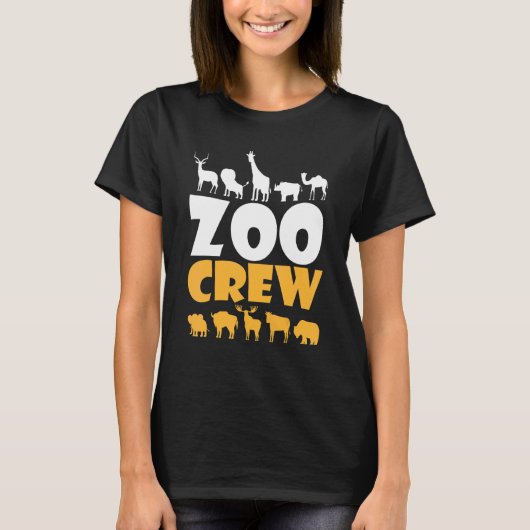 T-shirt Zoo Crew Safari animal faune Zookeeper Zoologis (Devant)