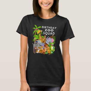 T-shirt Zoo d'Anniversaire Squad Zoo Animaux Safari Faune