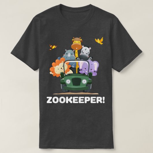 T-shirt Zoo Day Out Cadeaux Zoo Keeper Long Manche (Design devant)