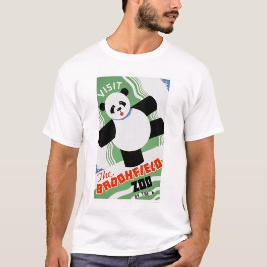 T-shirt Zoo de Brookfield de panda WPA 1938 (Devant)