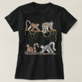 T-shirt Zoo de singe de Sifakas Amoureux des animaux Madag (Design devant)