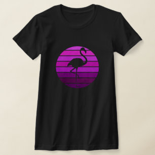 T-shirt Zoo Flamant rose Animal Tropique Été Lever du sole