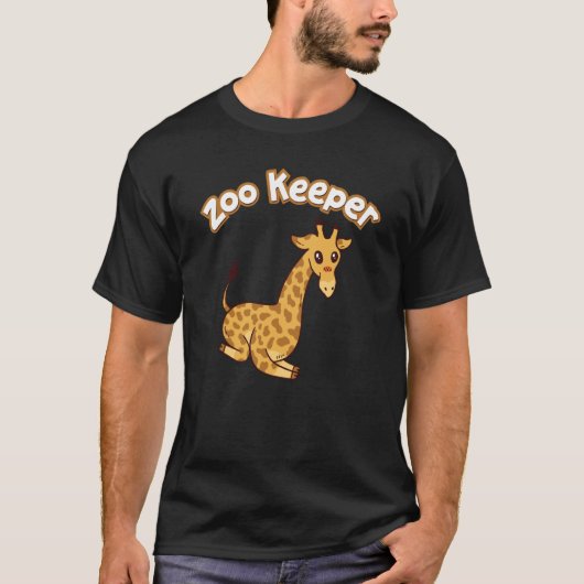 T-shirt Zoo Keeper Giraffe Safari Animal (Devant)