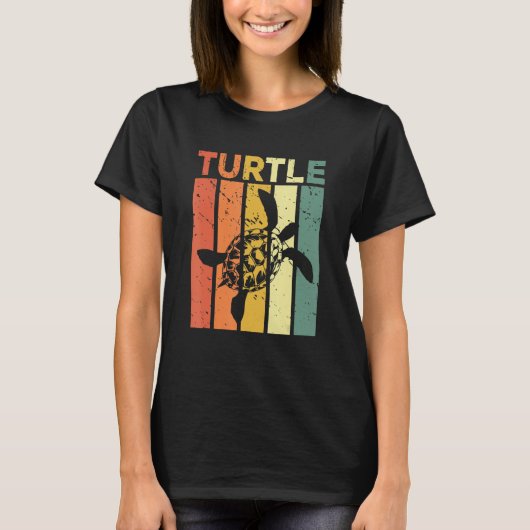 T-shirt Zoo Keeper Retro Ocean Animal Turtle (Devant)