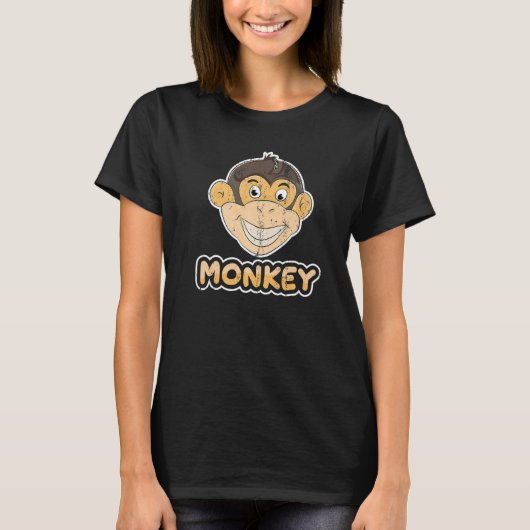 T-shirt Zoo singe animal Chimpanzé mignon singe (Devant)