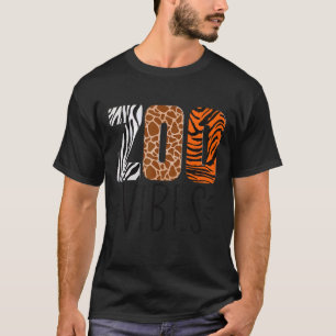 T-shirt Zoo Vibes Leopard Poster de animal Safari Faune An