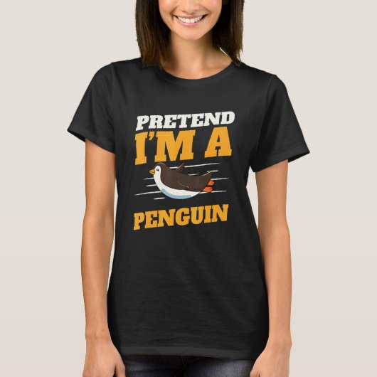 T-shirt Zookeeper Antarctic Zoo Animal Pretend I'm A Pengu (Devant)