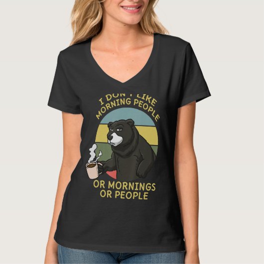 T-shirt Zookeeper Café Buveur Caféine Ours de la faune (Devant)