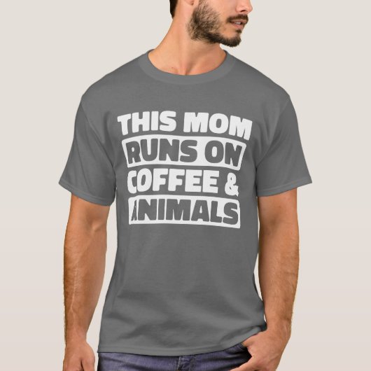 T-shirt Zookeeper Café Mère maman ami (Devant)