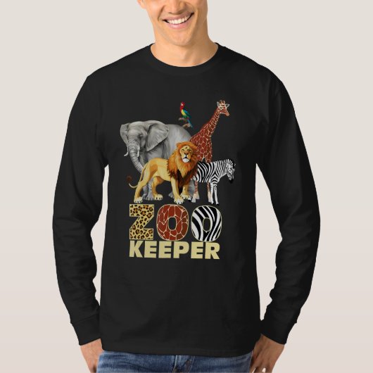 T-shirt Zookeeper Costume African Animals Savanna Zoo Keep (Devant)