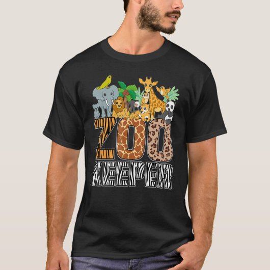 T-shirt Zookeeper Costume Zebra Wild Print African Animal (Devant)