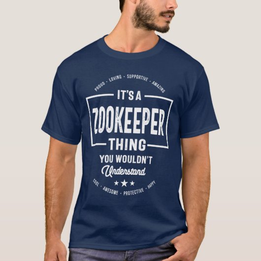 T-shirt Zookeeper Gift Funny Job Title Profession (Devant)