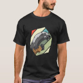 T-shirt Zookeeper Honey Badger Retro Hexa Ratels Animal (Devant)