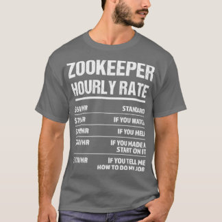 T-shirt Zookeeper Horaire Note Drôle Anniversaire Cadeau