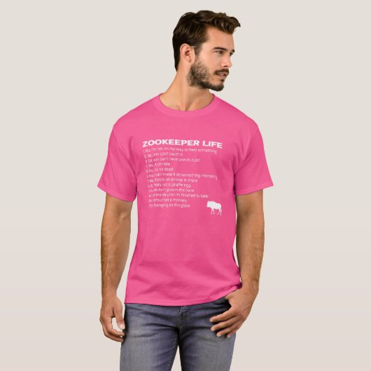 T-shirt Zookeeper Life Cotes Zookeeper Cool Zookeeper Lif (Devant entier)