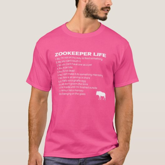 T-shirt Zookeeper Life Cotes Zookeeper Cool Zookeeper Lif (Devant)