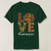 T-shirt Zookeeper Love Thanksgiving Leopard Turquie automn (Design devant)