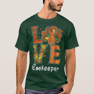 T-shirt Zookeeper Love Thanksgiving Leopard Turquie automn