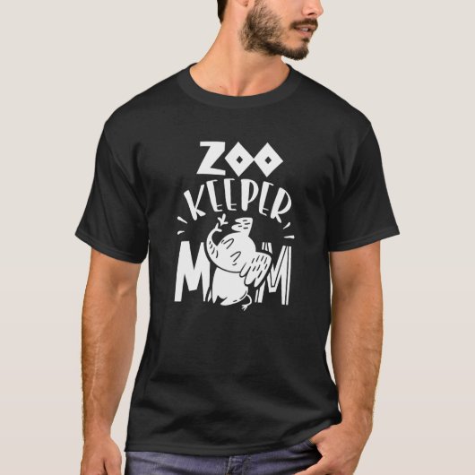 T-shirt Zookeeper Maman Job Zoo Keeper Zookeeper Keeping (Devant)