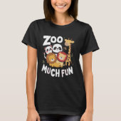 T-shirt Zookeeper Safari Zoo Beaucoup d'animaux amusants P (Devant)