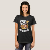 T-shirt Zookeeper Safari Zoo Beaucoup d'animaux amusants P (Devant entier)