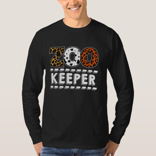 T-shirt Zookeeper Safari Zoo Poster de animal Zoo Keeper (Devant)