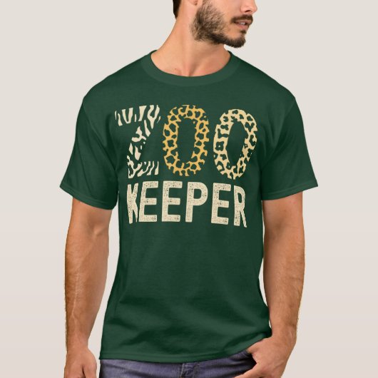 T-shirt Zookeeper Zoo Animals Safari Zoo Keeper - modern (Devant)
