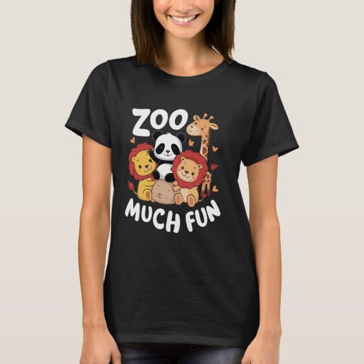 T-shirt Zookeeper Zoo Beaucoup d'animaux amusants Panda Li (Devant)
