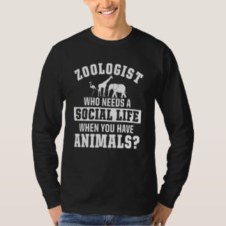 T-shirt Zoologist Zookeeping Zoo Wildlife Nature Zoology