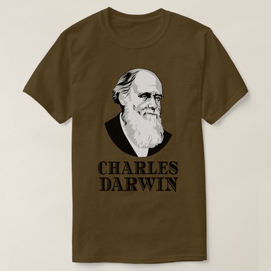 T-shirt Zoologiste botaniste Charles Darwin Evolution (Design devant)