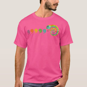 T-shirt Zoologiste de Chameleon coloré Art esthétique